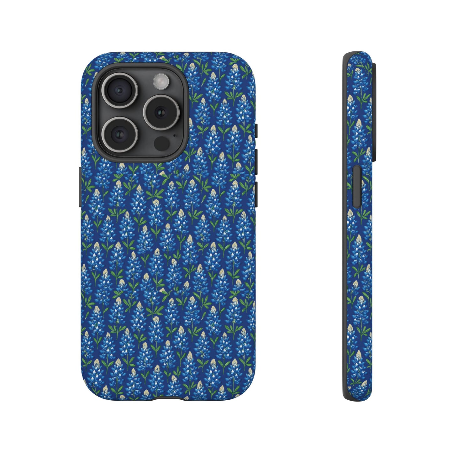 Phone Case, Texas Bluebonnet Tough Case, Navy Floral Phone Cover, Protective iPhone Case, Samsung Galaxy Case, Texas Wildflower Gift