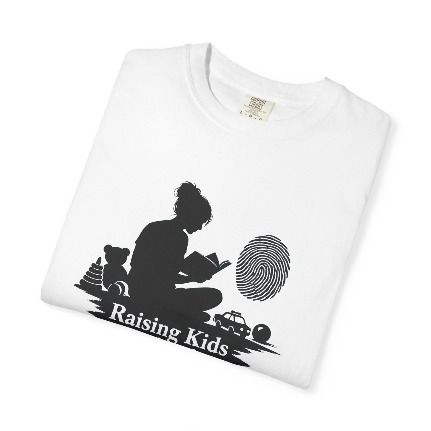 Raising Kids and Reading Crime T-shirt | Mom Reader Detective Design
