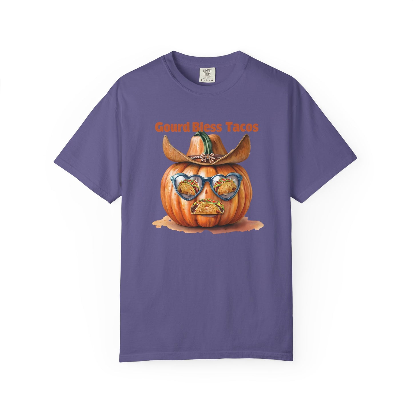 Funny Halloween T-Shirt, Gourd Bless Tacos Tee, Unisex Graphic Tee, Taco Lover Shirt, Fall Festival Apparel, Cute Pumpkin Shirt