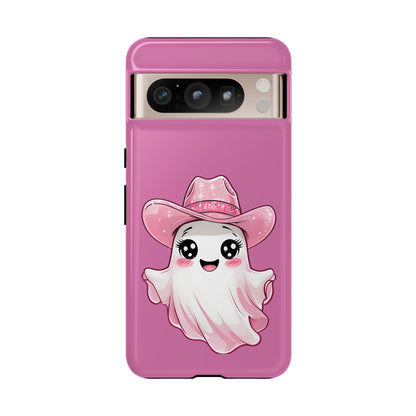 Cute Ghost Phone Case - Fun, Whimsical, Kawaii, Halloween, Gift Idea, Pink Ghost Design