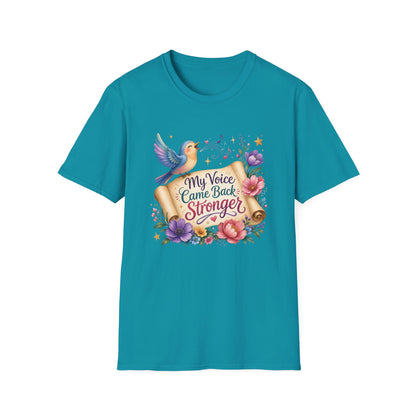 My Voice Came Back Stronger T-Shirt | Survivor