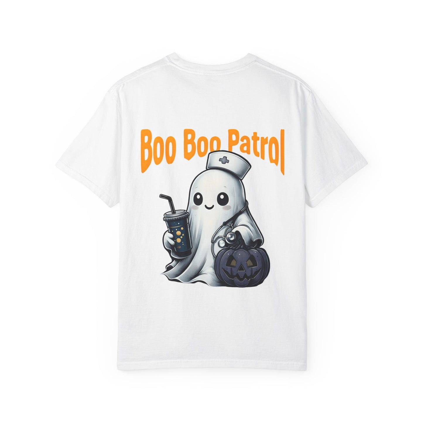 Halloween Ghost 'Boo Boo Patrol' T-Shirt, Unisex Graphic Tee, Fun Fall Apparel, Spooky Season Top, Nurse Halloween Fashion