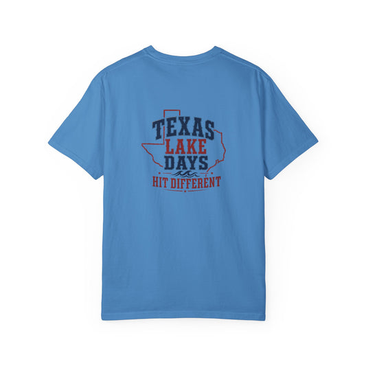 Texas Lake Days Hit Different T-shirt | State Outline Lake Life