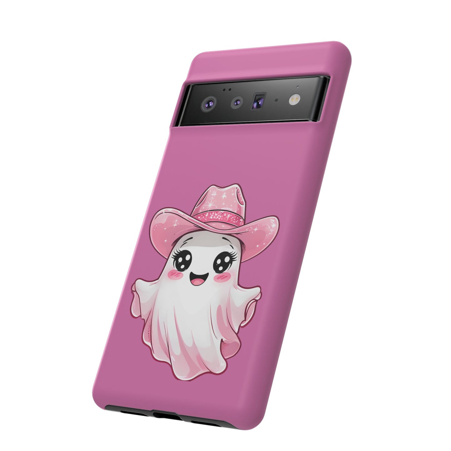 Cute Ghost Phone Case - Fun, Whimsical, Kawaii, Halloween, Gift Idea, Pink Ghost Design