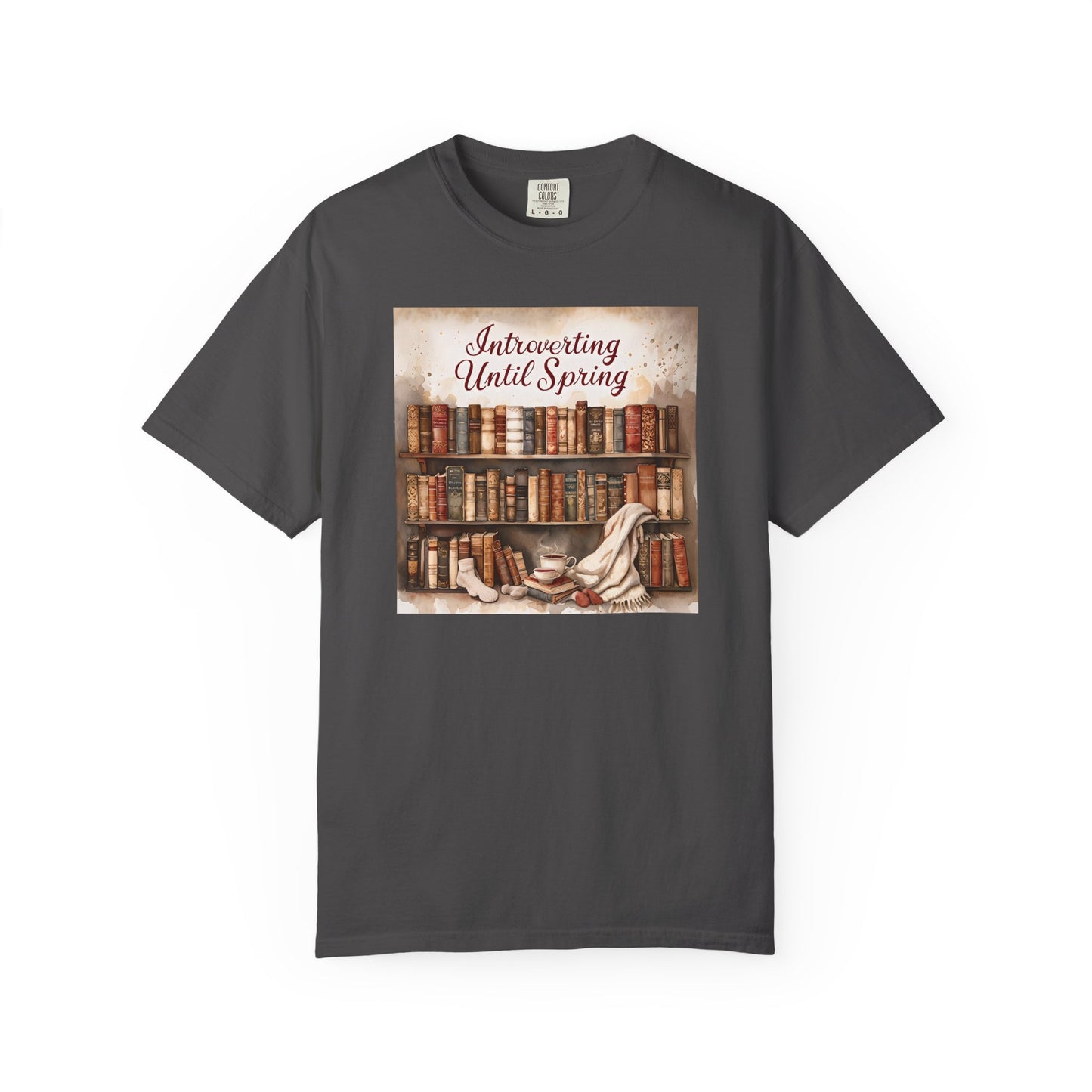 Introverting Until Spring T-Shirt, Cozy Literary Tee, Perfect Gift for Book Lovers, Spring Vibes Shirt, Relaxed Fit Fashion