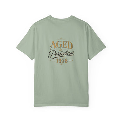 Aged to Perfection 1976 T-Shirt | Vintage Typographic Birthday Design