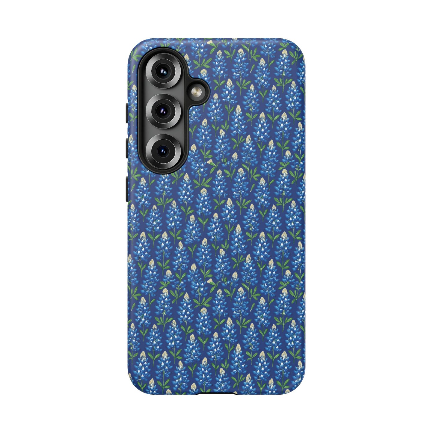 Phone Case, Texas Bluebonnet Tough Case, Navy Floral Phone Cover, Protective iPhone Case, Samsung Galaxy Case, Texas Wildflower Gift
