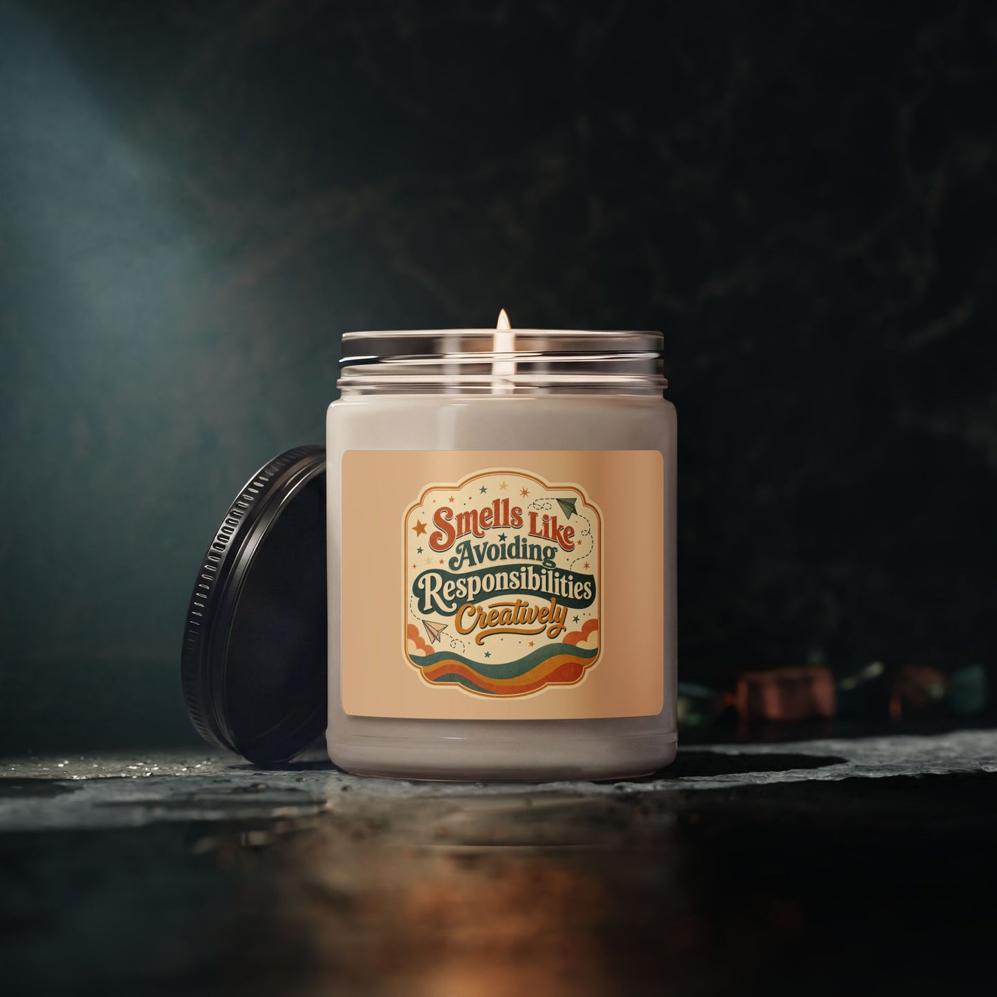 Smells Like Avoiding Responsibilities Retro Label Candle | 9oz Soy Jar