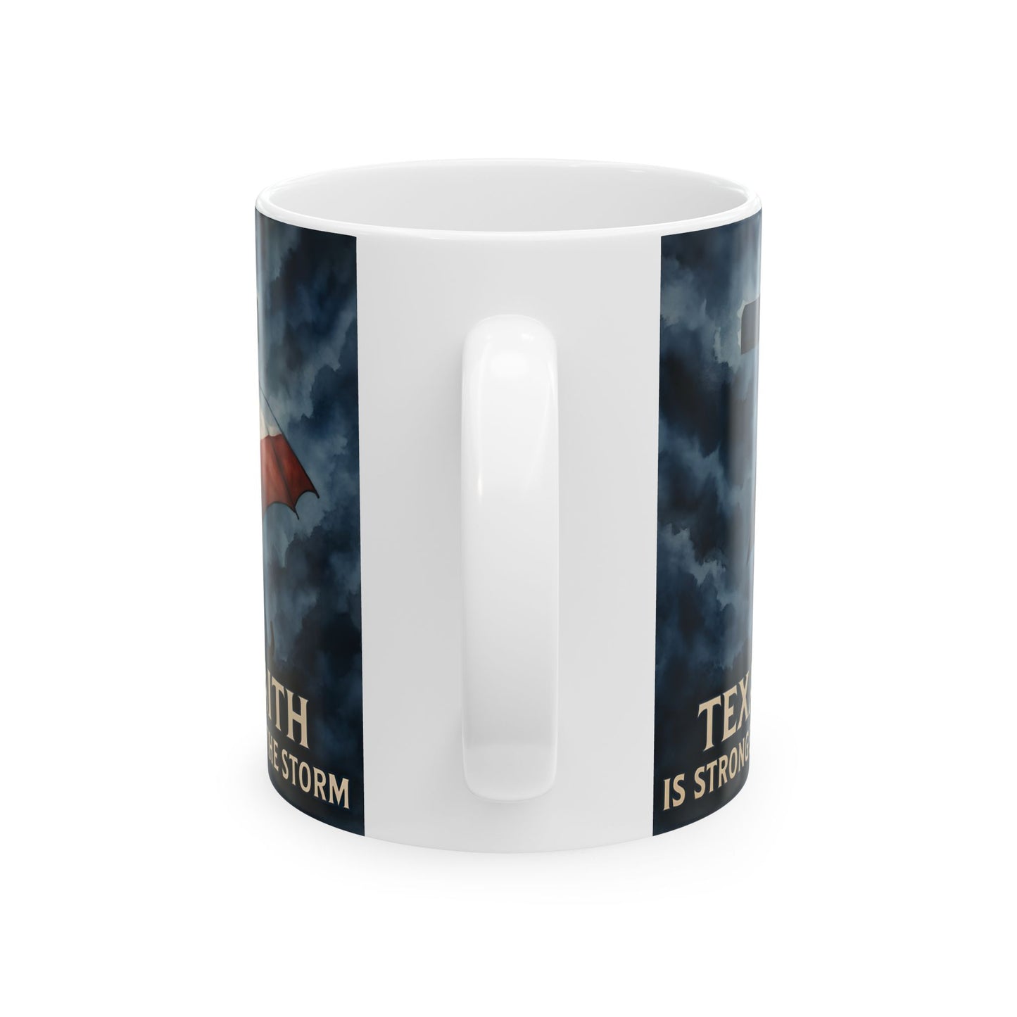 Texas Faith Ceramic Mug, Religious Coffee Cup, 11oz Christian Tea Mug, Scripture Verse Drinkware, Inspirational Quote Mug, Devotional Gift