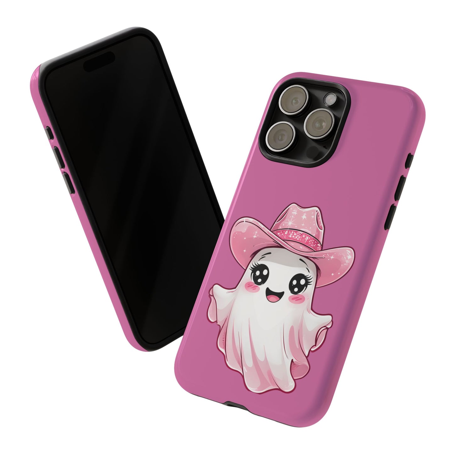 Cute Ghost Phone Case - Fun, Whimsical, Kawaii, Halloween, Gift Idea, Pink Ghost Design