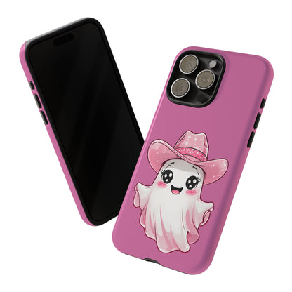 Cute Ghost Phone Case - Fun, Whimsical, Kawaii, Halloween, Gift Idea, Pink Ghost Design