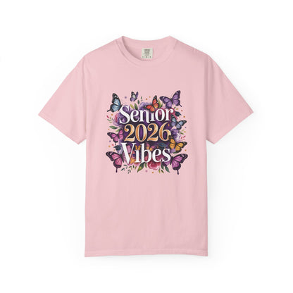 Senior 2026 Vibes T-Shirt | Butterfly Graduation Design