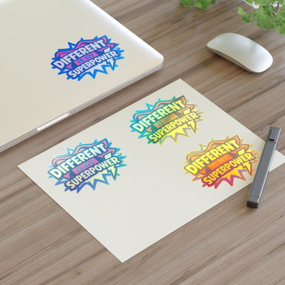Different Is My Superpower Autism Sticker Sheets | Neurodiversity Pride Stickers