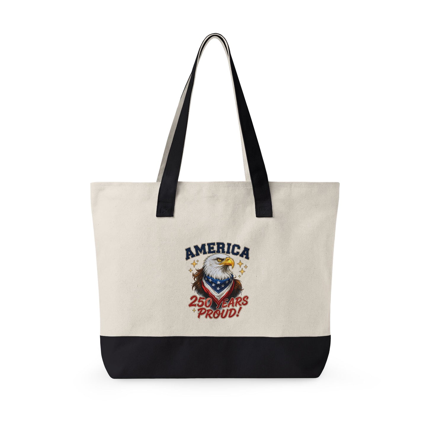America Eagle Crest zipper tote | Canvas Tote, Patriotic Stars Stripes