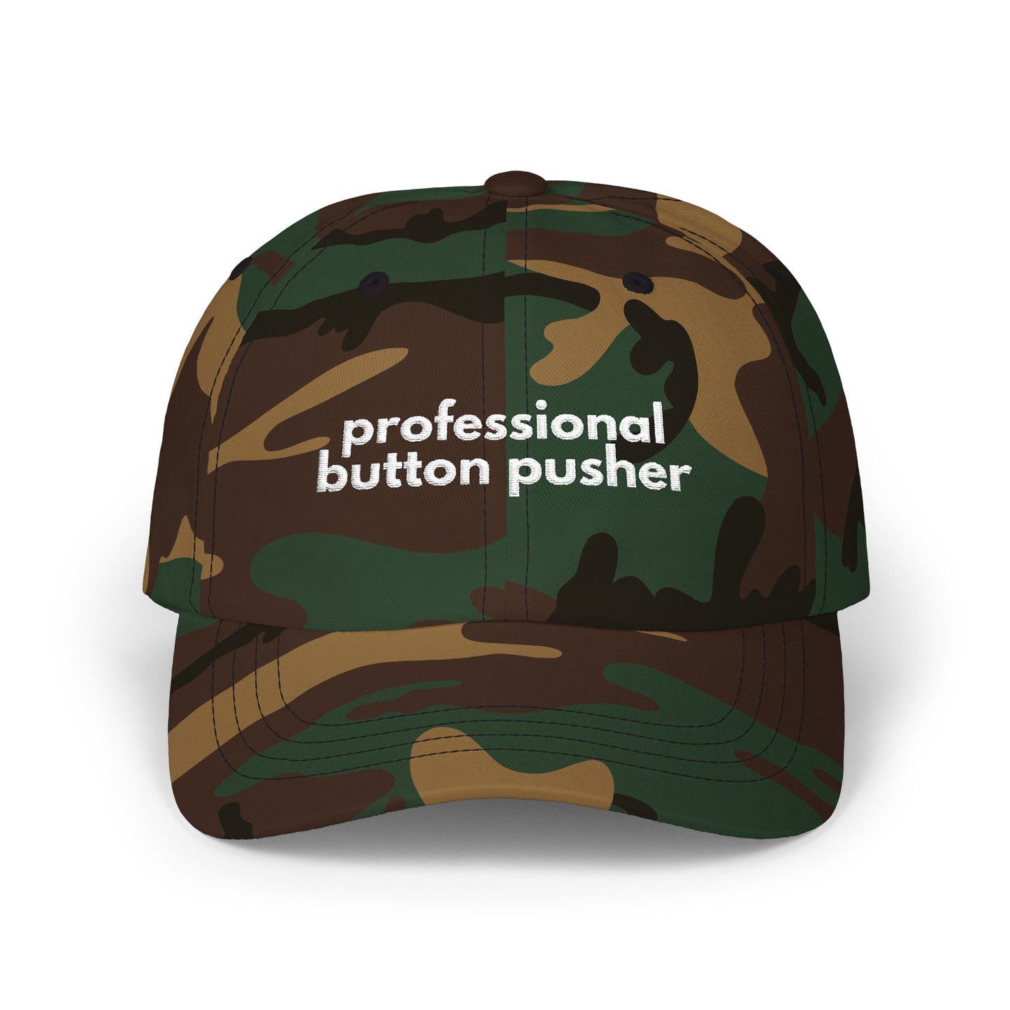 Professional Button Pusher Classic Dad Cap | Humorous Baseball Hat