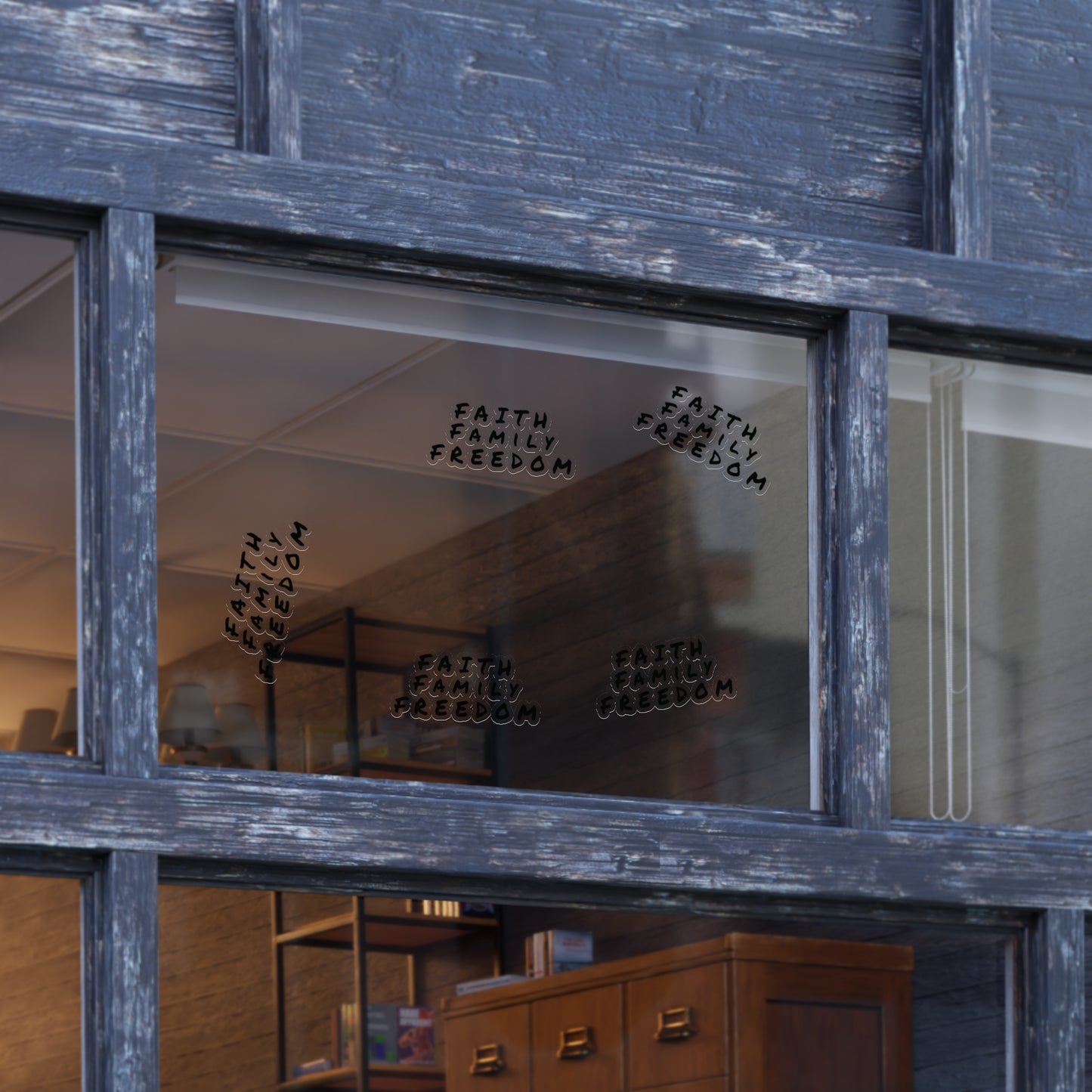 Faith Family Freedom Sticker Sheet Bundle - Inspirational Decals, Motivational Sticker Pack, Clear Vinyl Stickers