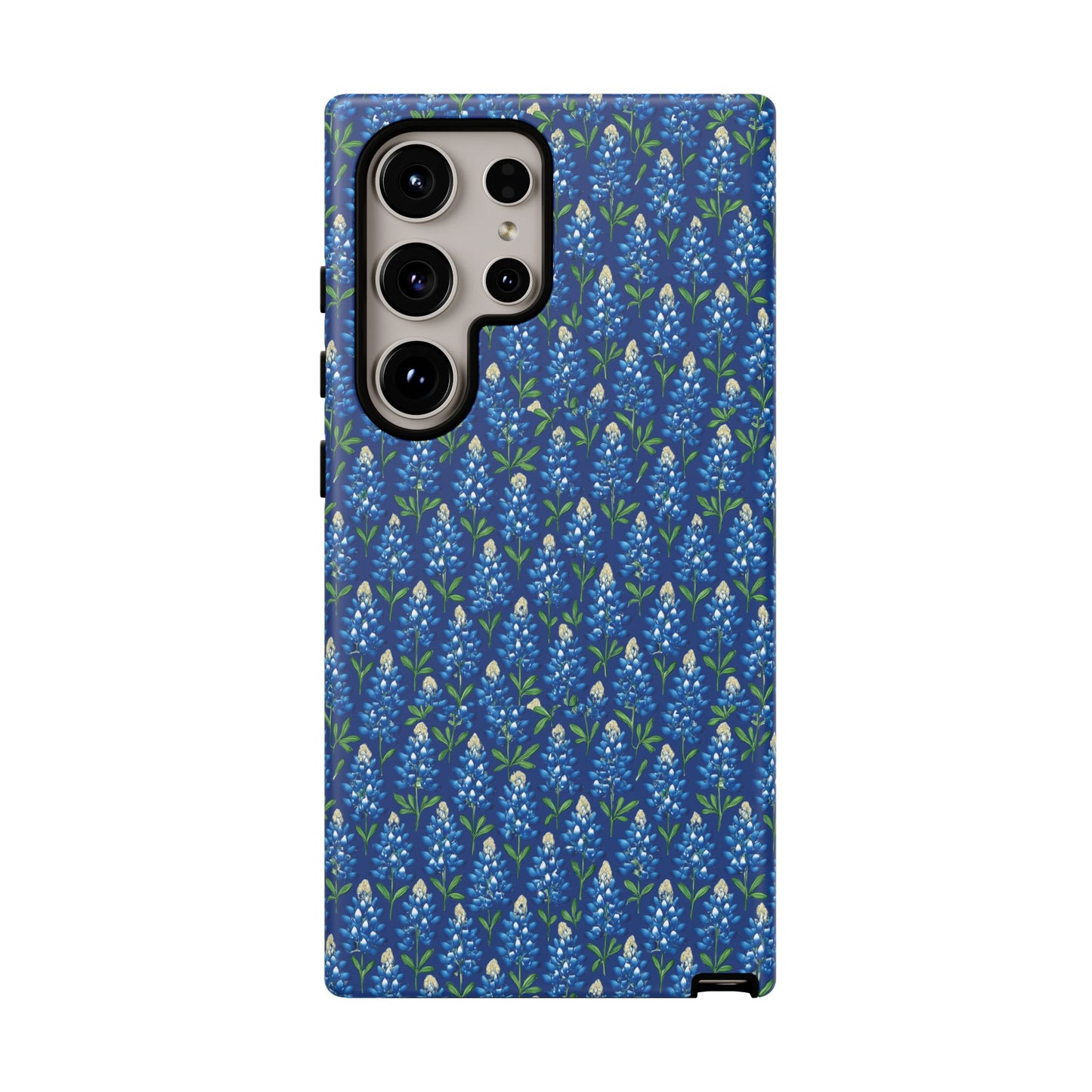 Phone Case, Texas Bluebonnet Tough Case, Navy Floral Phone Cover, Protective iPhone Case, Samsung Galaxy Case, Texas Wildflower Gift