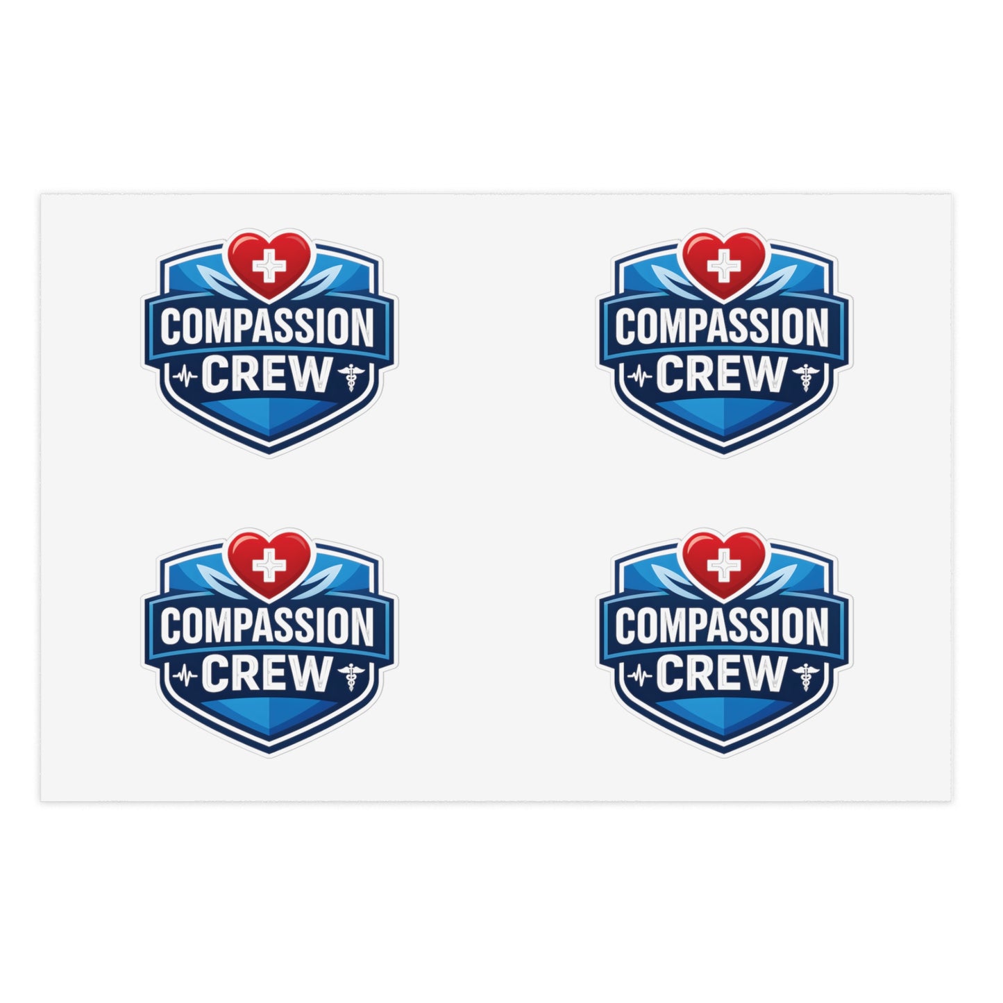 Compassion Crew Badge Sticker Sheet