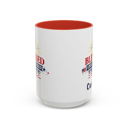 Blessed Unbothered Free, Coffee Mug | Accent Coffee Mug