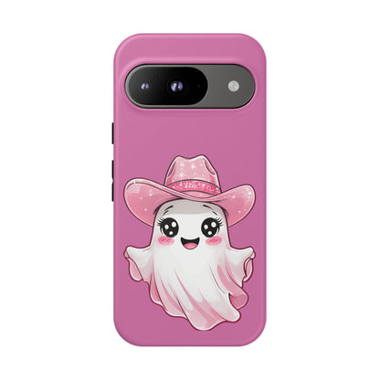 Cute Ghost Phone Case - Fun, Whimsical, Kawaii, Halloween, Gift Idea, Pink Ghost Design