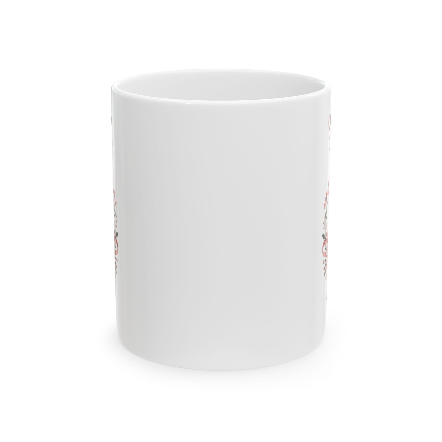 Queen of the Hive Bee Wreath Mug | Floral Bee Ceramic Mug