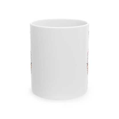 Queen of the Hive Bee Wreath Mug | Floral Bee Ceramic Mug