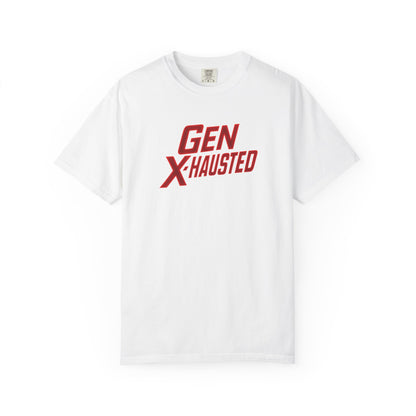 Gen X-Hausted Unisex T-shirt, Forgot Again Found Out Funny Tee, Gen X Humor Gift, Retro 80s 90s Shirt, Vintage Style Clothing