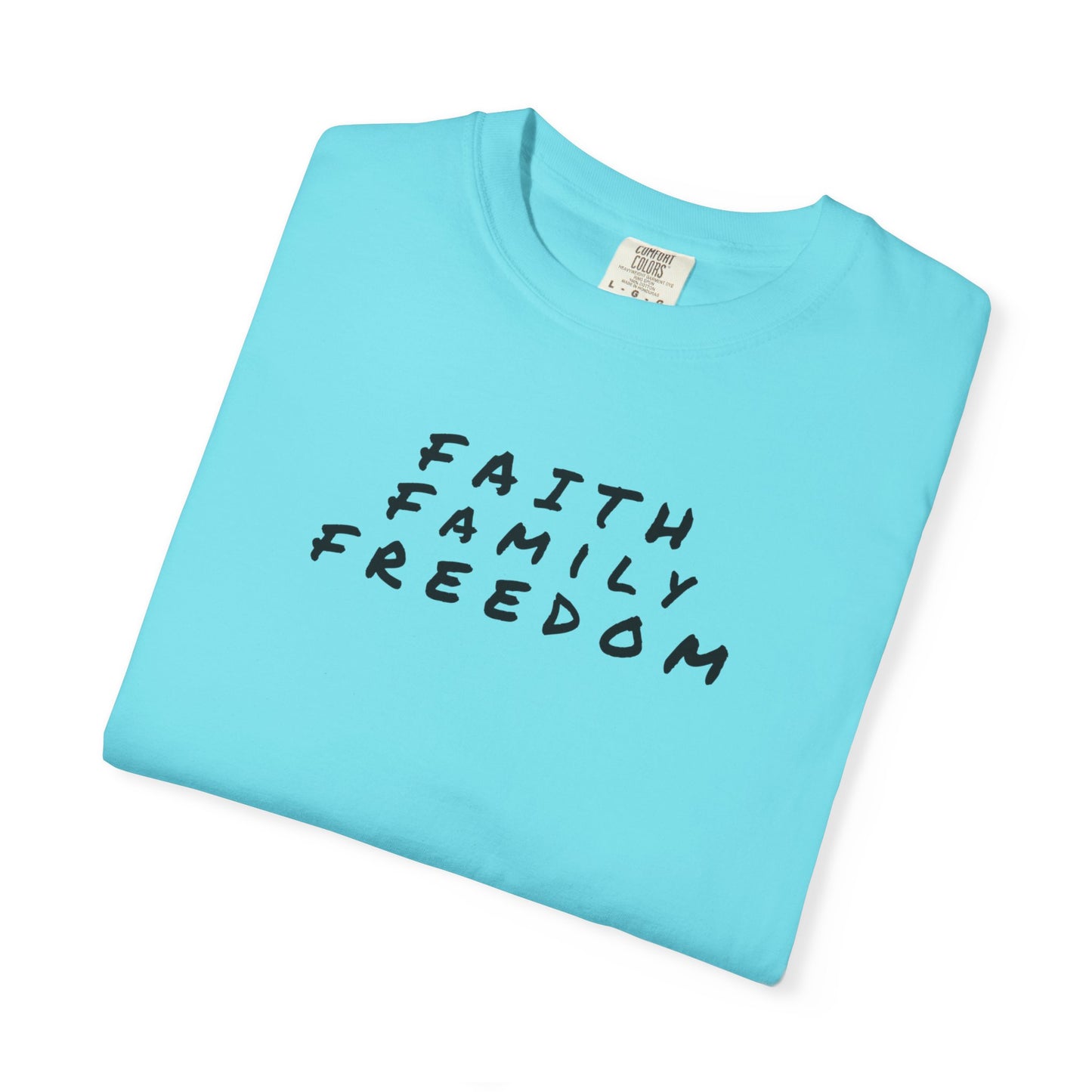 Faith Family Freedom Unisex T-shirt, Christian Tee, Faith Over Fear Shirt, Religious Apparel, Inspirational Clothing