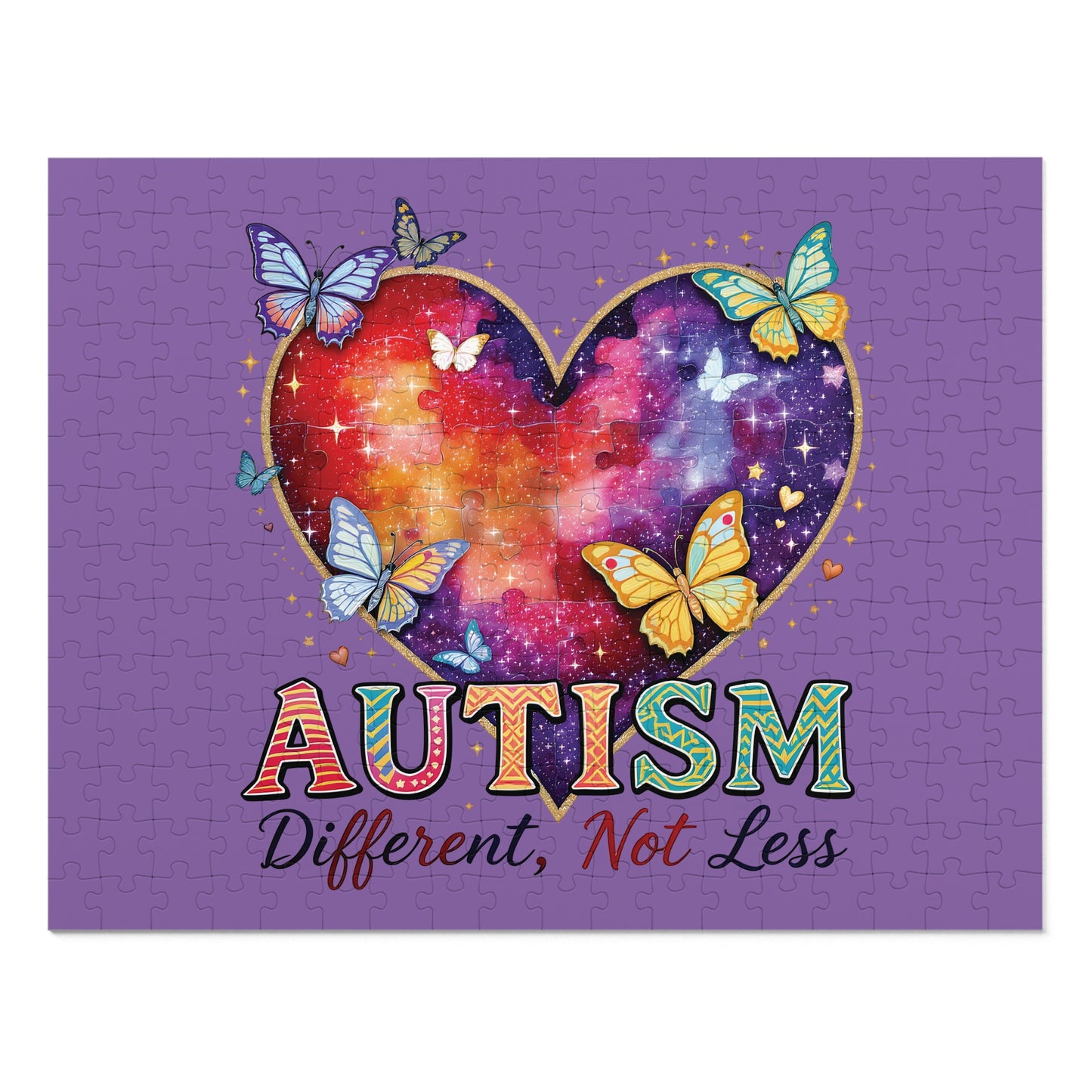 Autism 'Different Not Less' Jigsaw Puzzle with Tin