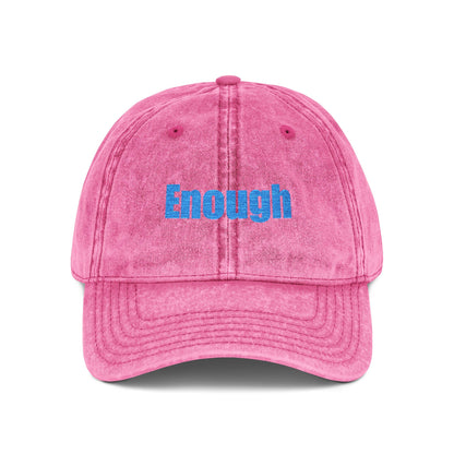 Embroidered "Enough" Cap, Vintage, Motivational, Unisex Hat, Baseball Cap, Gift for Him/Her