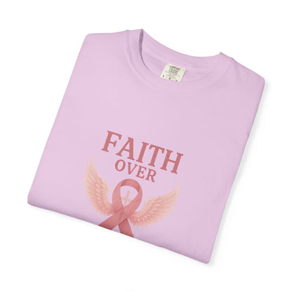 Faith Over Fear Unisex T-Shirt, Inspirational Shirt, Breast Cancer Awareness Tee, Gift for Support, Everyday Casual Wear