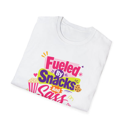 Fueled by Snacks and Sass T-Shirt | Snack Quote Tee
