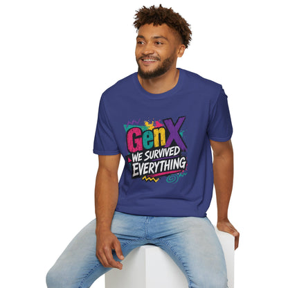 Gen X We Survived Everything T-Shirt | 90s Retro Graphic Tee