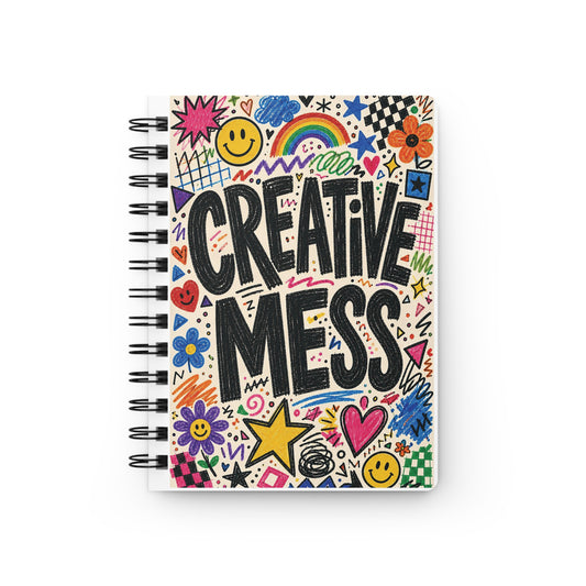 Creative Mess Spiral Notebook | Ruled Journal, Doodle Art Cover