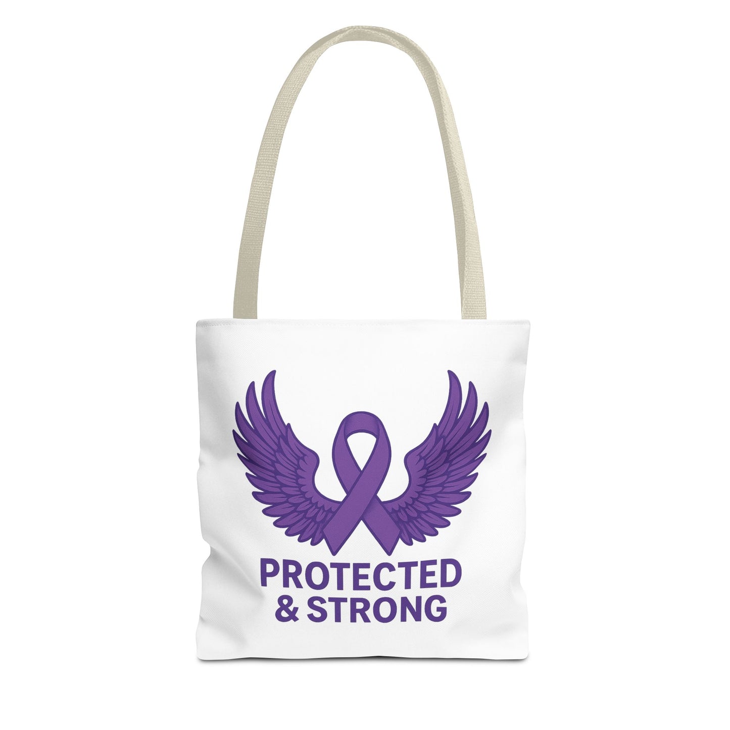Protected and Strong Awareness Tote Bag, Eco-Friendly Shoulder Bag, Reusable Grocery Bag, Canvas Shopping Tote, Gift for Activists,