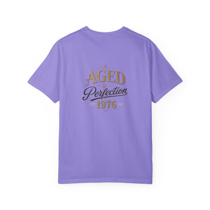 Aged to Perfection 1976 T-Shirt | Vintage Typographic Birthday Design