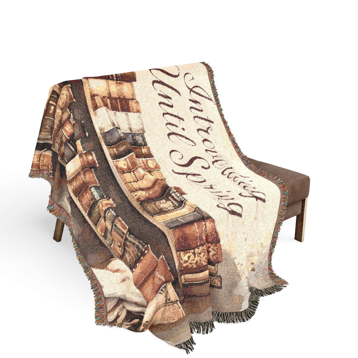 Cozy Literary Woven Blanket - Perfect for Book Lovers, Reading Nooks, Home Decor, Gift for Her, Relaxation Essentials