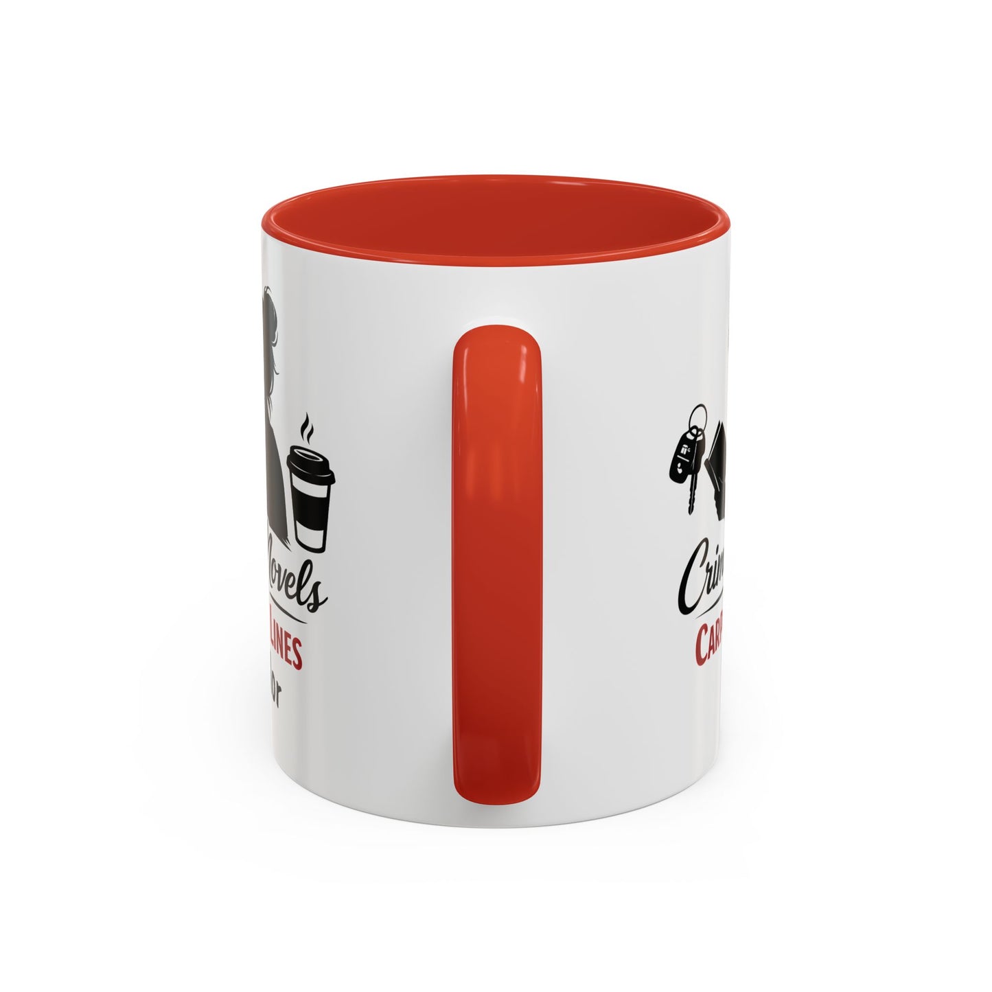 Crime Novels and Carpool Lines Mug | Accent Coffee Mug