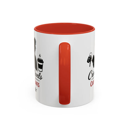 Crime Novels and Carpool Lines Mug | Accent Coffee Mug