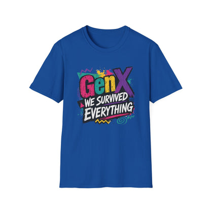 Gen X We Survived Everything T-Shirt | 90s Retro Graphic Tee