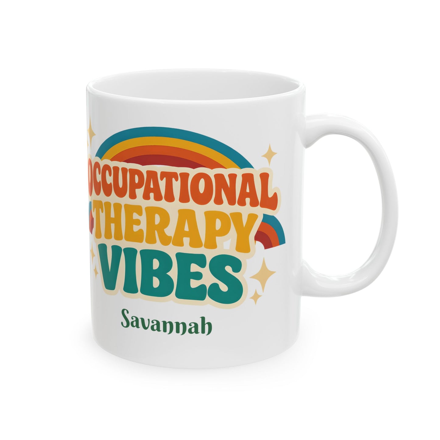 Occupational Therapy Vibes Retro Personalized Mug