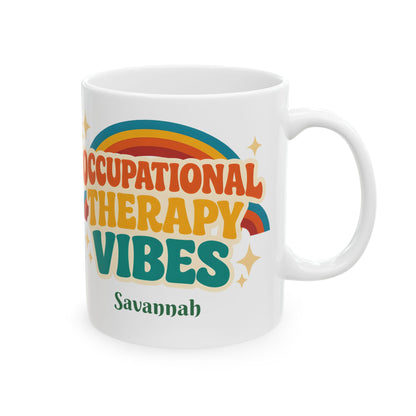 Occupational Therapy Vibes Retro Personalized Mug