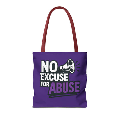 Empowerment Tote Bag - No Excuse for Abuse, Advocacy Tote, Eco-Friendly Bag, Fundraiser Gift, Awareness Campaign Bag