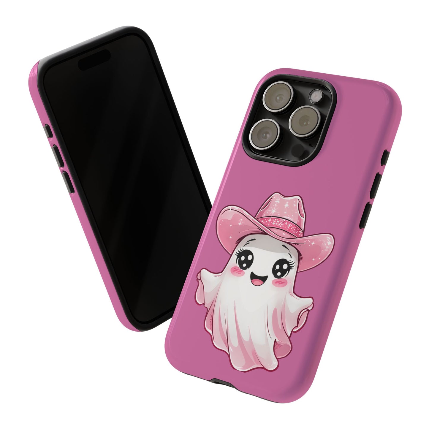 Cute Ghost Phone Case - Fun, Whimsical, Kawaii, Halloween, Gift Idea, Pink Ghost Design