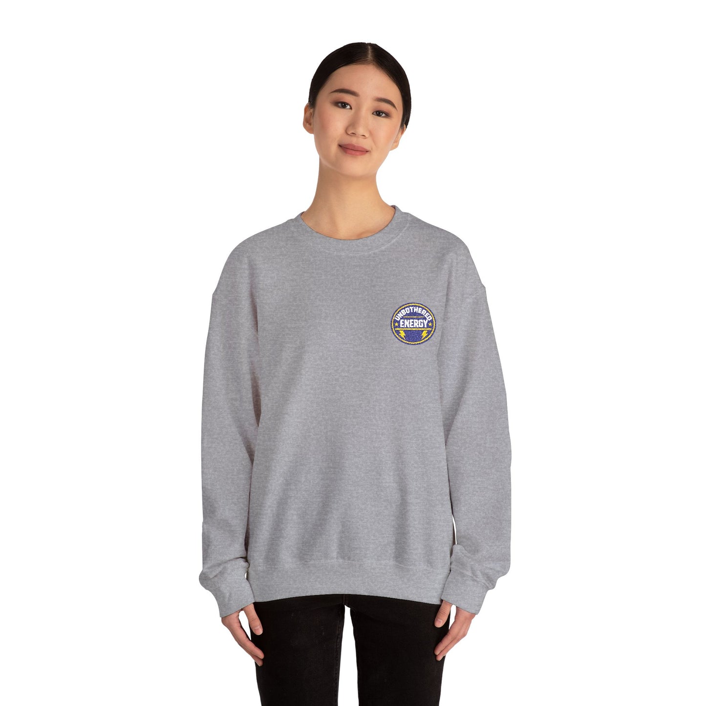 Unbothered Energy embroidered sweatshirt | Funny Slogan Crewneck