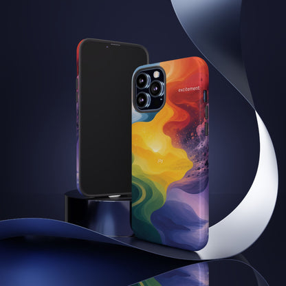 Emotion Spectrum Wave Tough Case | Colorful Abstract Phone Case