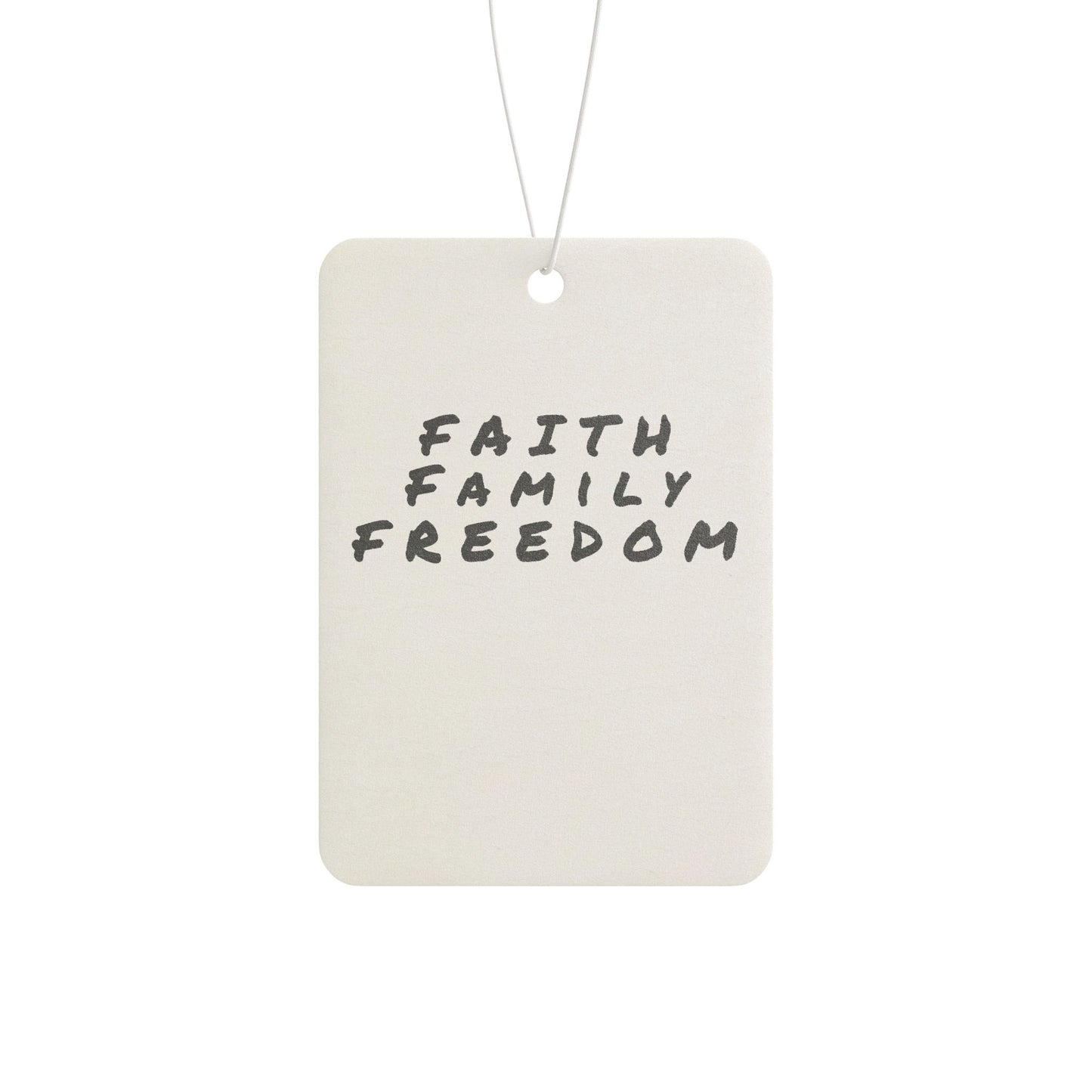 Faith Family Freedom Car Air Freshener - Inspirational Aroma, Unique Car Decor, Great Gift for Friends, Road Trips, Home Fragrance