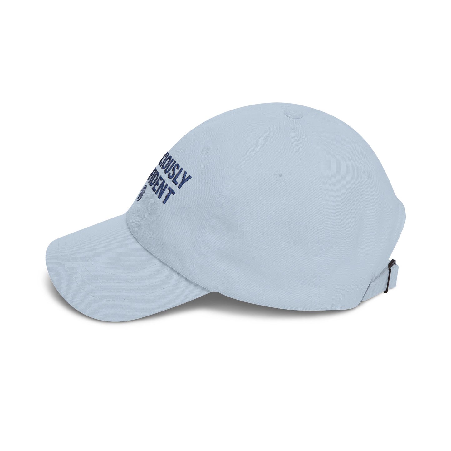 Suspiciously Confident Dad Cap | Embroidered Text, Fingerprint Accent
