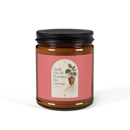 Smells Like My Boundaries Are Growing Candle | Amber Jar Soy Candle