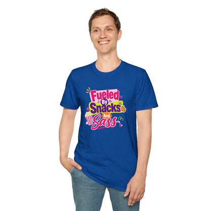 Fueled by Snacks and Sass T-Shirt | Snack Quote Tee